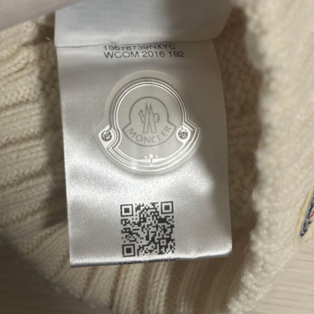 美品✨MONCLER モンクレール　アイボリー　キッズ　ビーニー　ケーブル編み