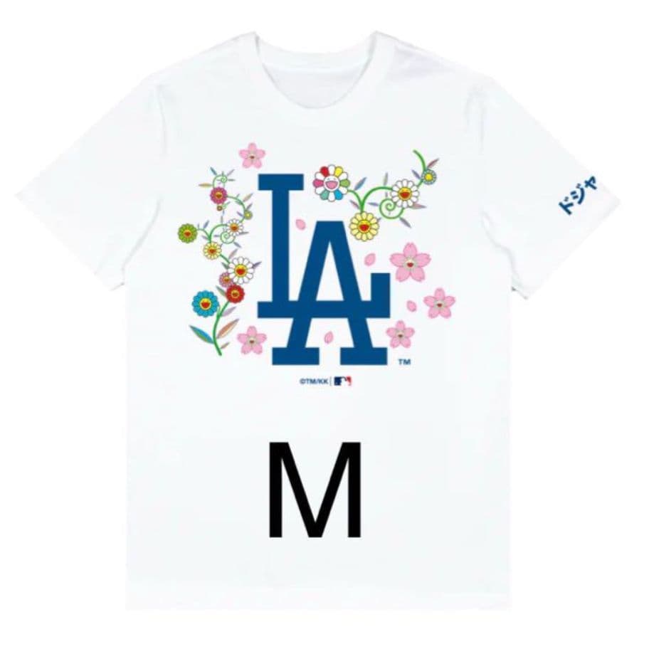 新作 村上隆 × ロサンゼルス・ドジャース コラボTシャツ 白 Mサイズ