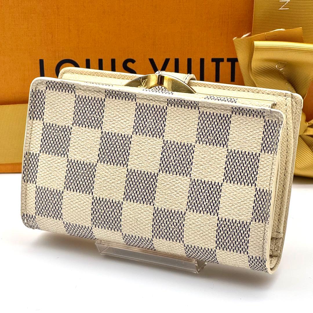 【新型美品】 ルイヴィトン ダミエアズール ポルトフォイユ ヴィエノワ がま口