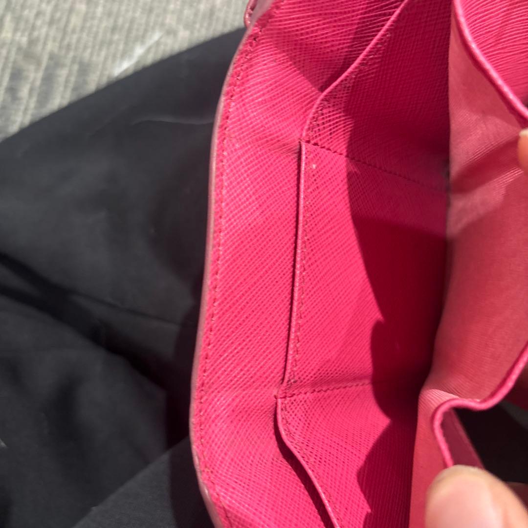 PRADA ピンク 三つ折り財布