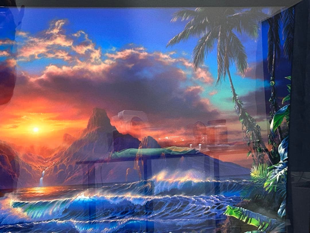 真作　ラッセン（Lassen） 【エスケープ】 手彩色ラッセングラフ 直筆サイン