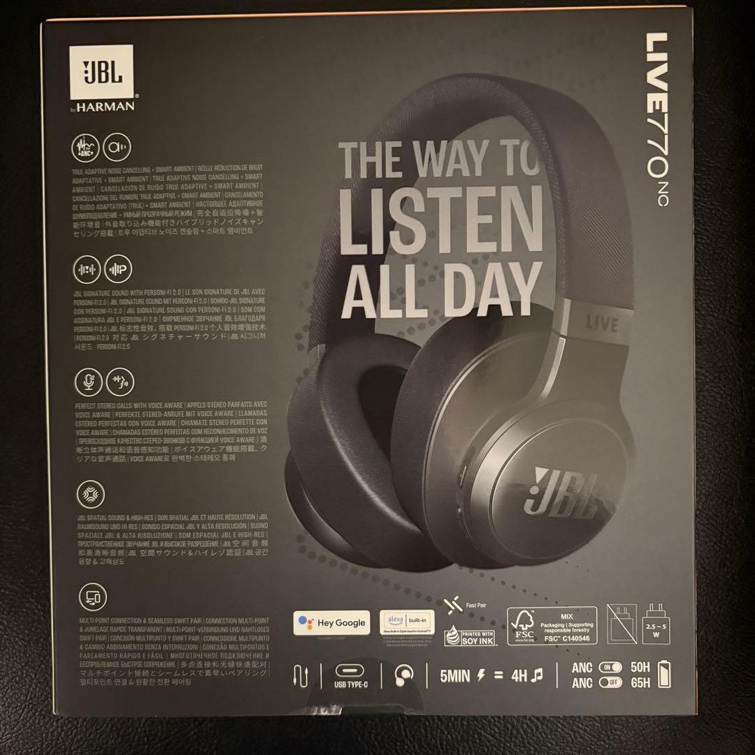 JBL LIVE 770NC ワイヤレスヘッドホン　ブラック