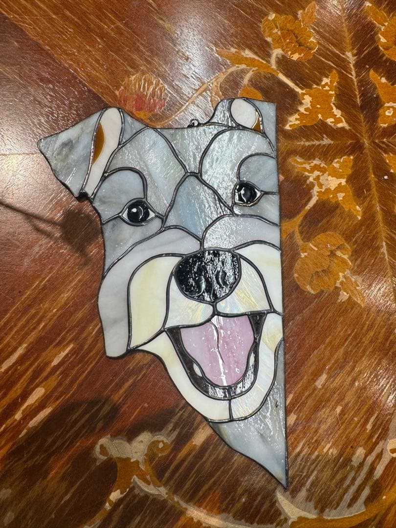ステンドグラス　シュナウザー