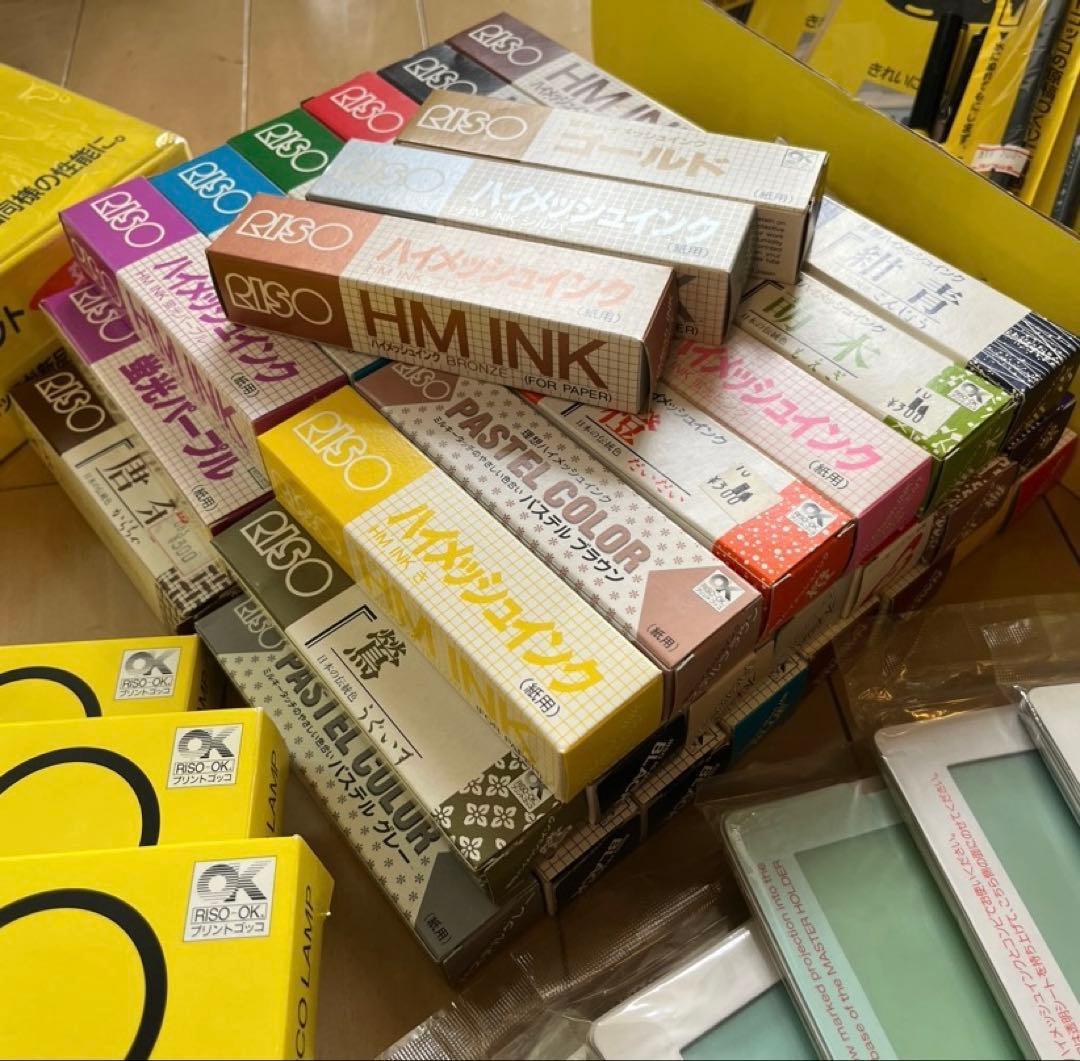 プリントゴッコ／ランプ58個・ハイメッシュ34枚・交換部品新品・他まとめて！希少