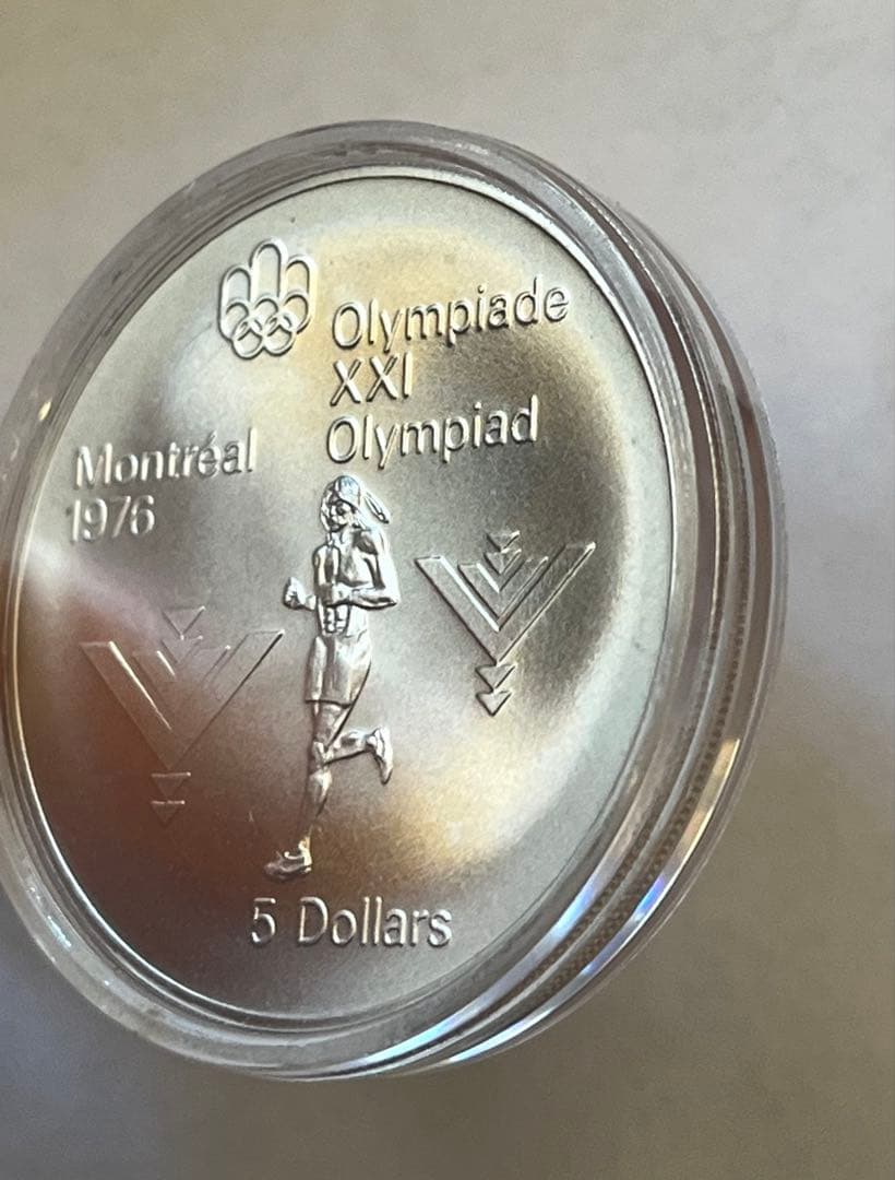 モントリオールオリンピック 記念銀貨　5ドル銀貨 1975