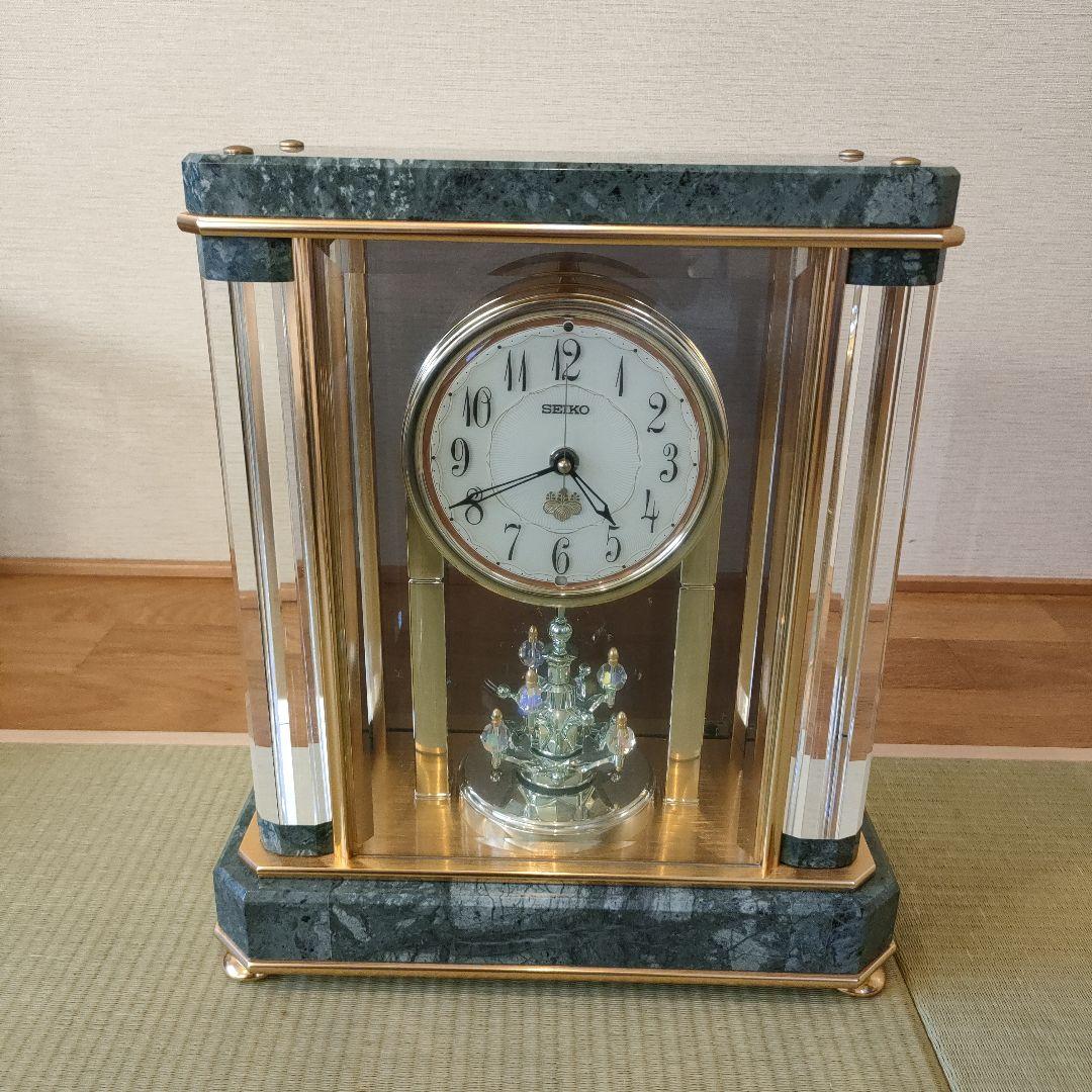 SEIKO EMBLEM 電波置時計 蛇紋石 内閣総理大臣 贈呈品HW926G