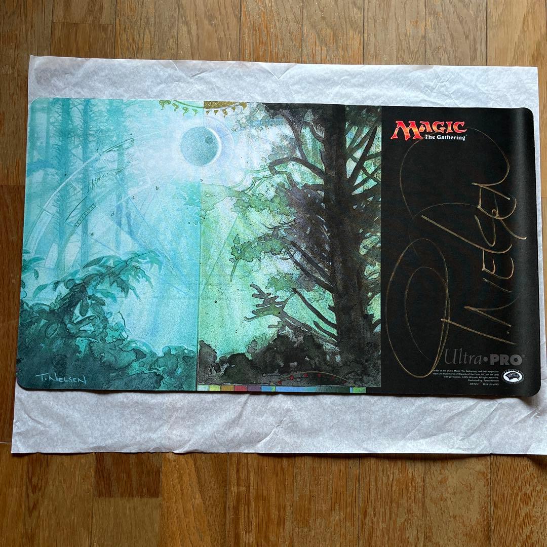 MTG プレイマット　グルランド　森　サイン入り