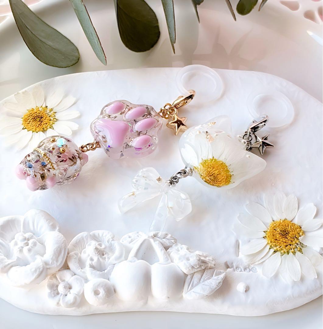 kikiさま専用レジンキーホルダー　うさぎ、いぬ、ひつじ3点セット