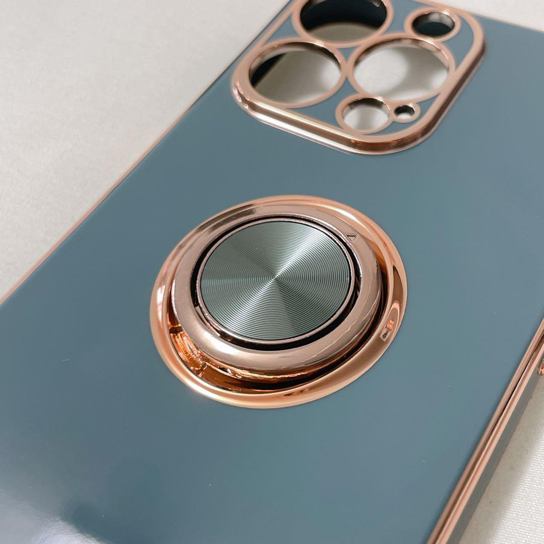 iPhone 13 pro用ケース　リング付き　スタンド機能　カバー