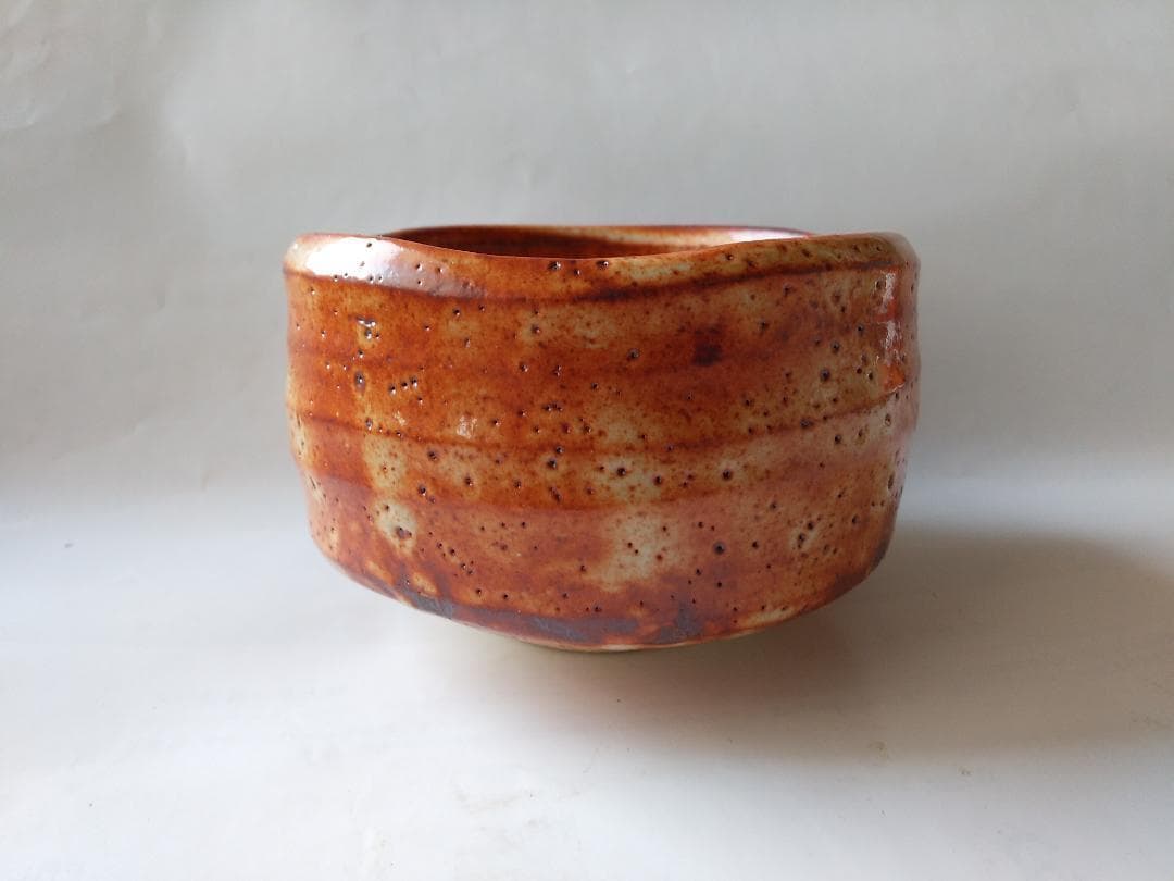 加藤秀山 紅志野 志野焼 志野茶碗 共箱 茶道具 茶器 茶碗 新品 未使用 美品