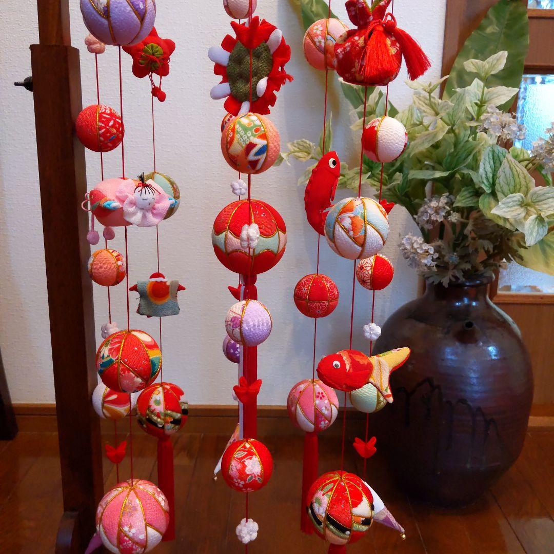 ちりめん細工　お雛様下げ飾りさげもん(大)