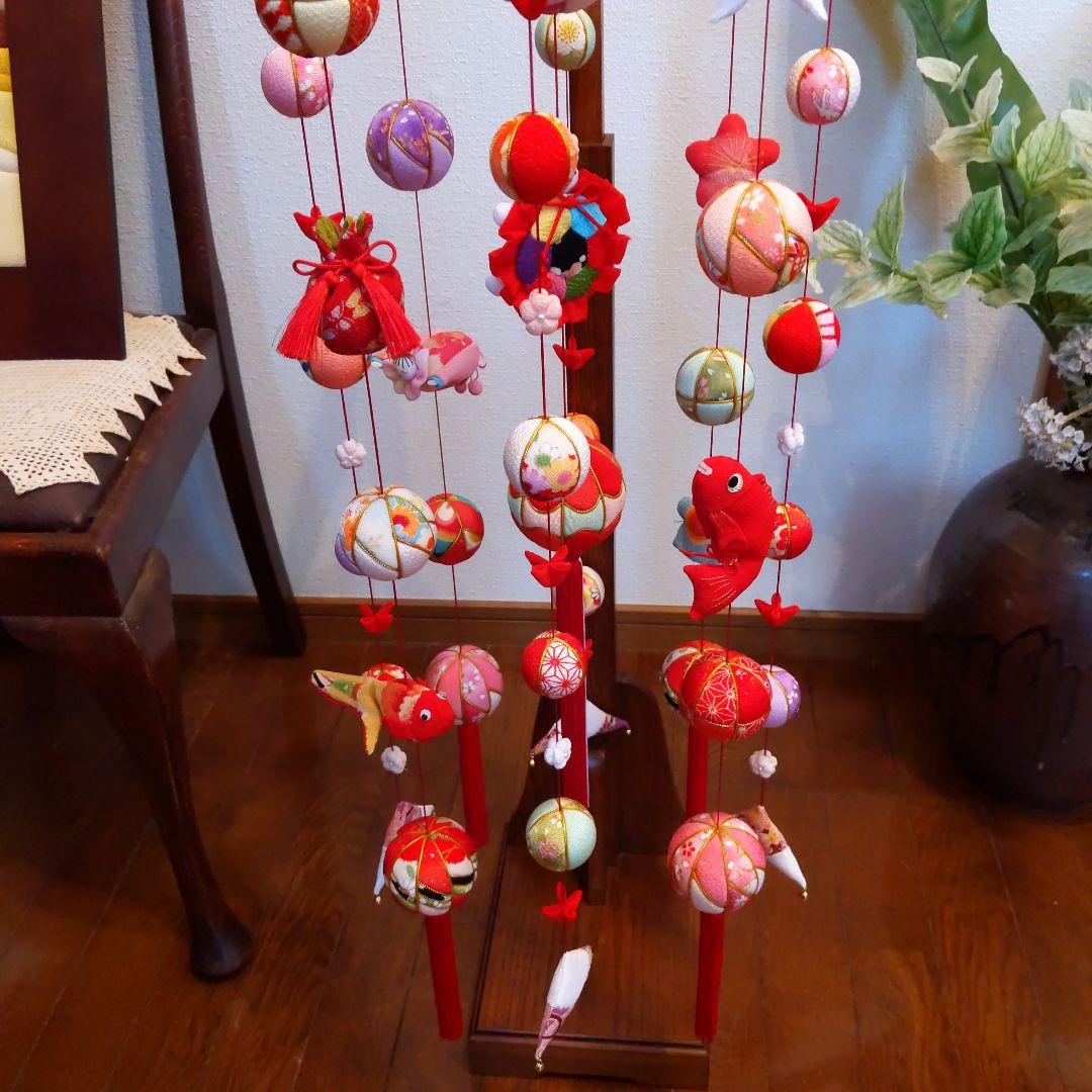 ちりめん細工　お雛様下げ飾りさげもん(大)