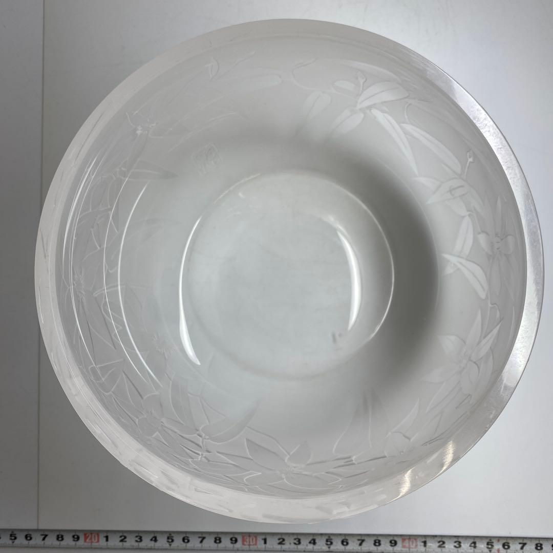 杉雄旬 鉄線紋 ガラス水指 共箱 H15cm 東キ7-1214①