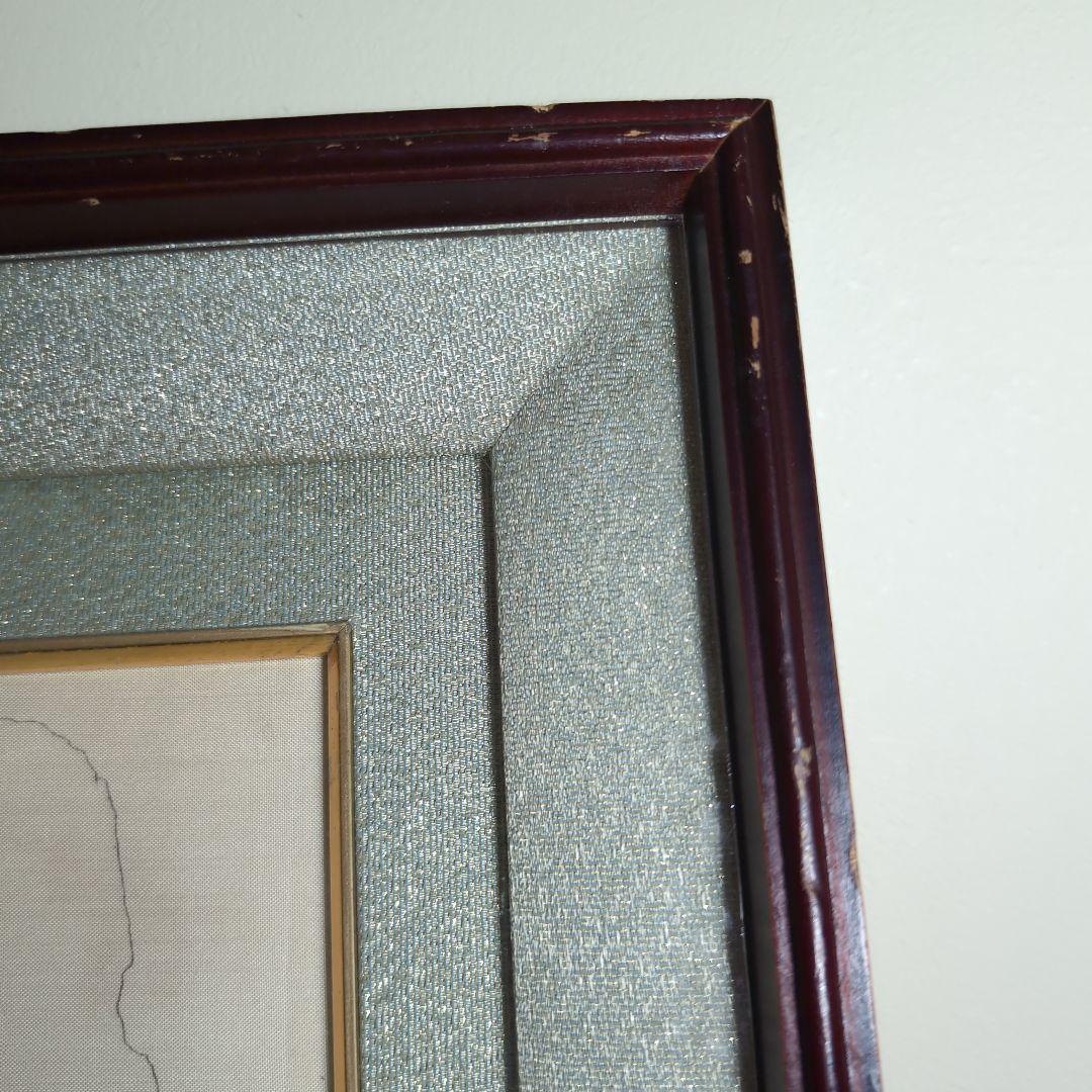 淡い色合いの日本画 人物画　浮世絵ベース　額装