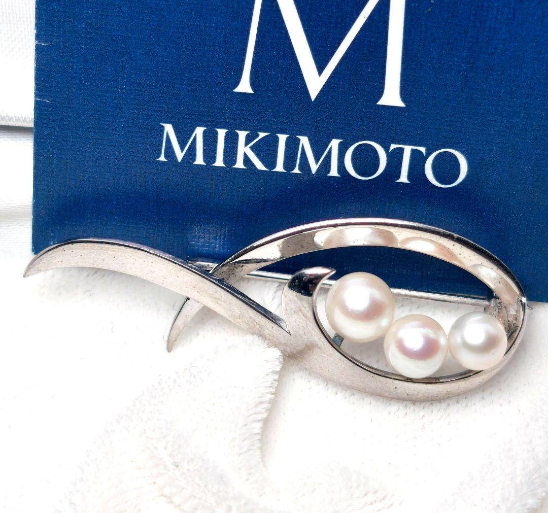 【美品 最高級!!】ミキモト ブローチ パール フォーマル 3珠 皇室御用達