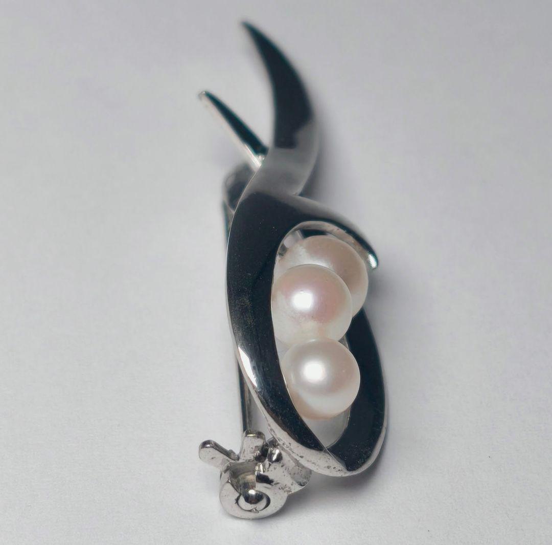 【美品 最高級!!】ミキモト ブローチ パール フォーマル 3珠 皇室御用達