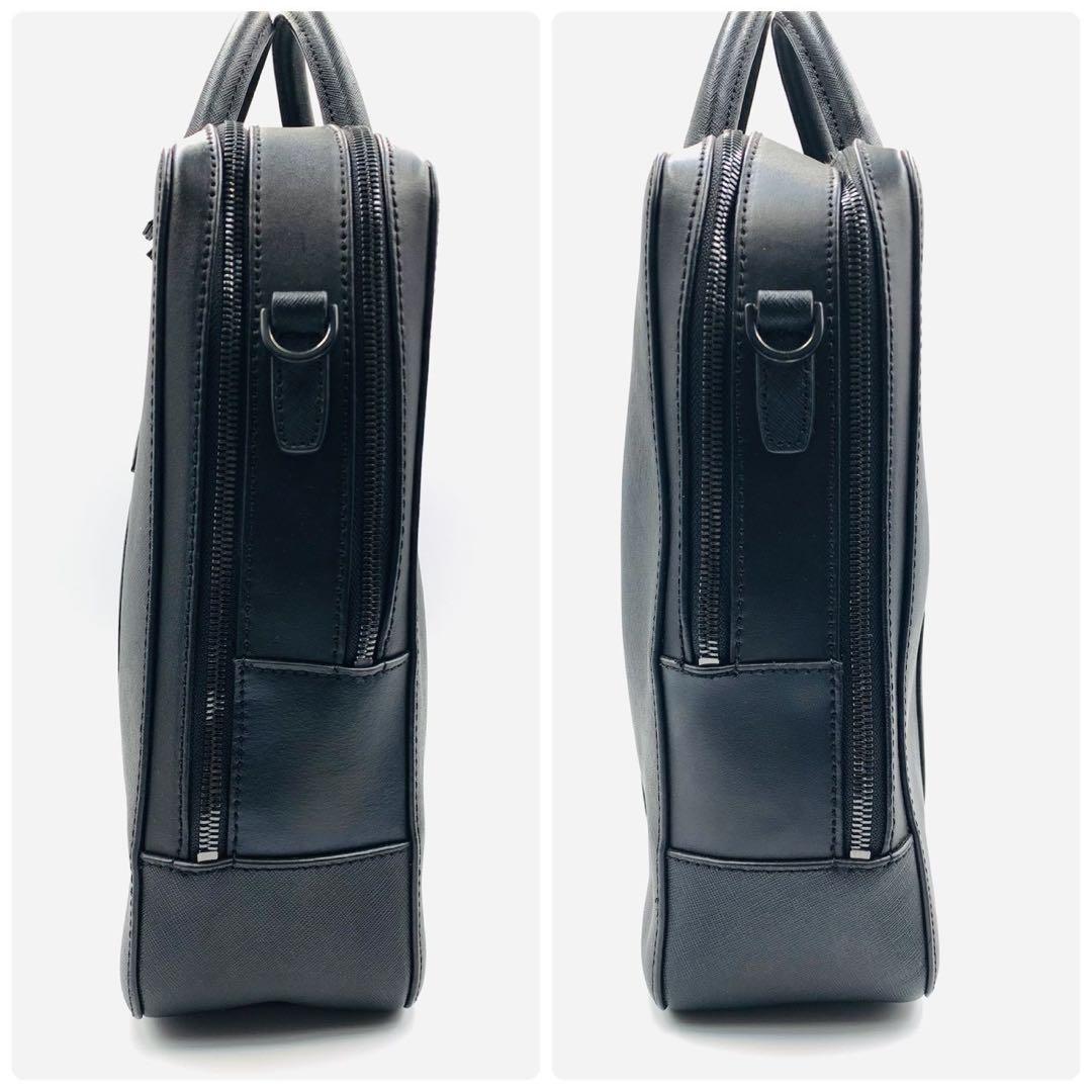 未使用級✨カルバンクライン 2way ブリーフケース ビジネス 黒 レザー
