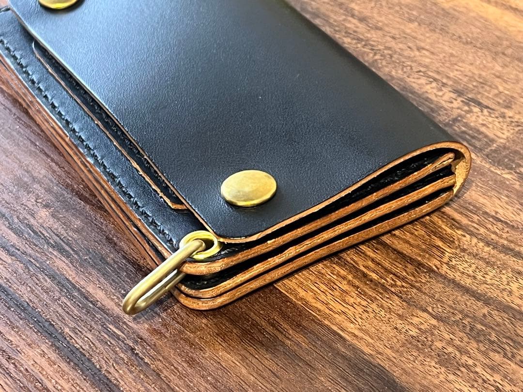 トラッカーウォレット　茶芯　栃木レザー 001