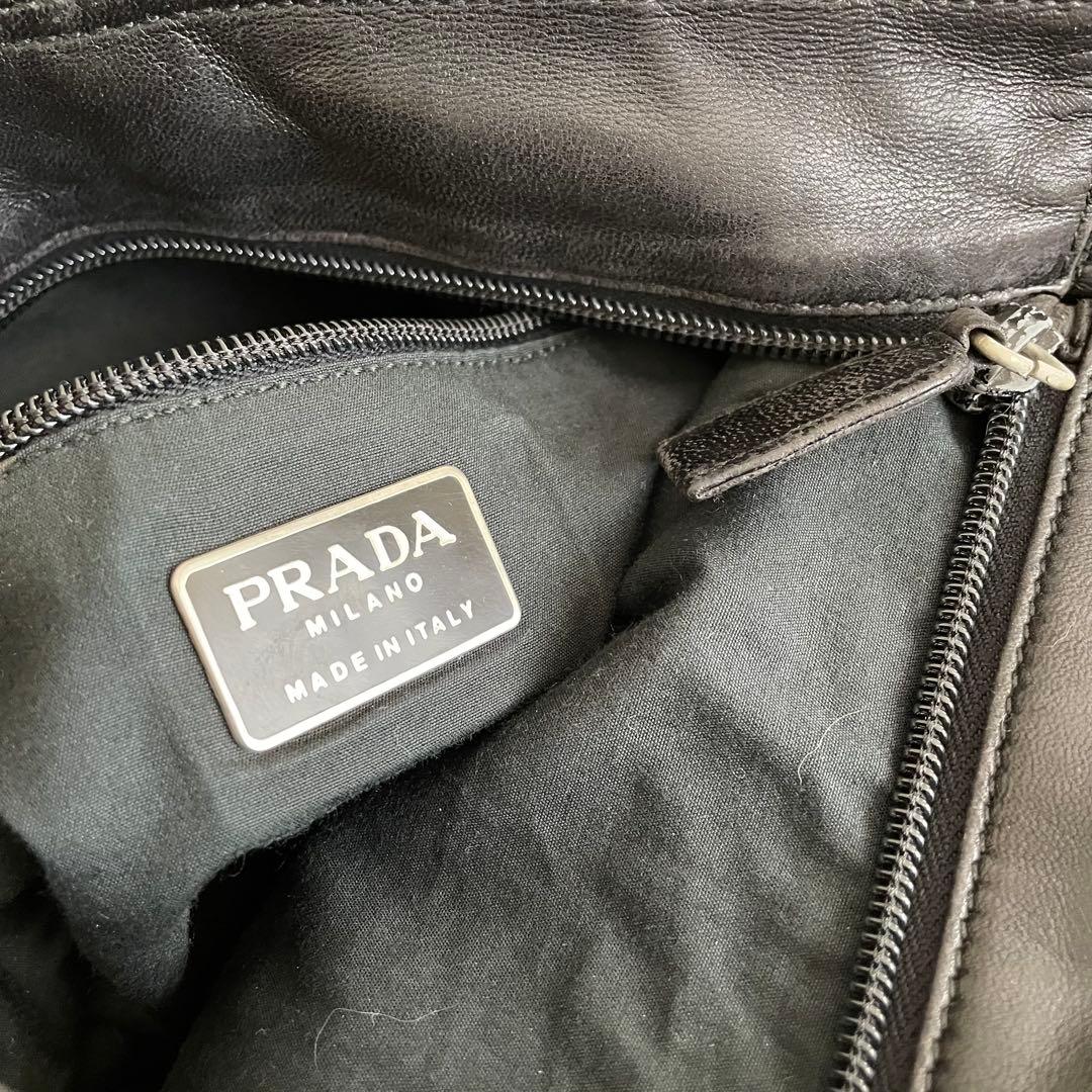 【お値下げしました】PRADA ブラック トートバッグ ドットデザイン