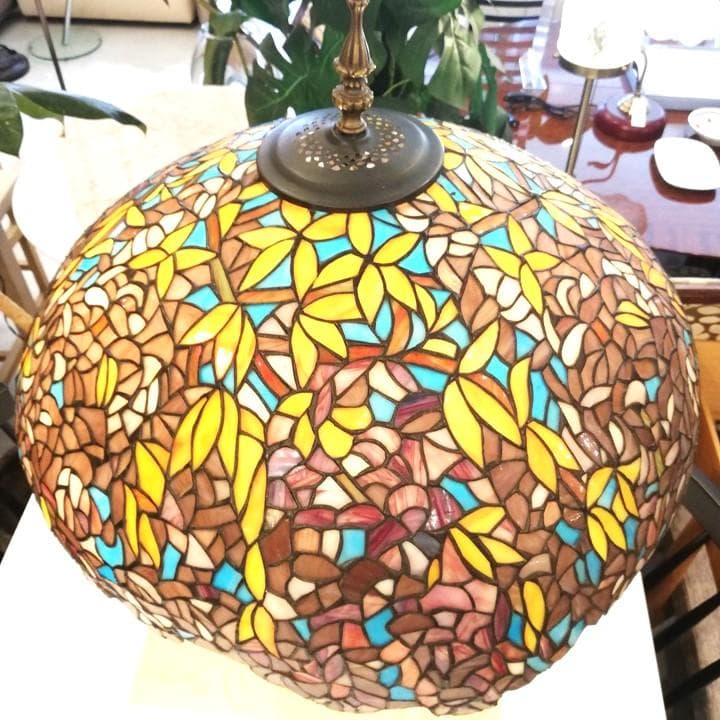 新春初売りセール◇自社配or引取限定◇アンティークステンドランプ　ブロンズベース