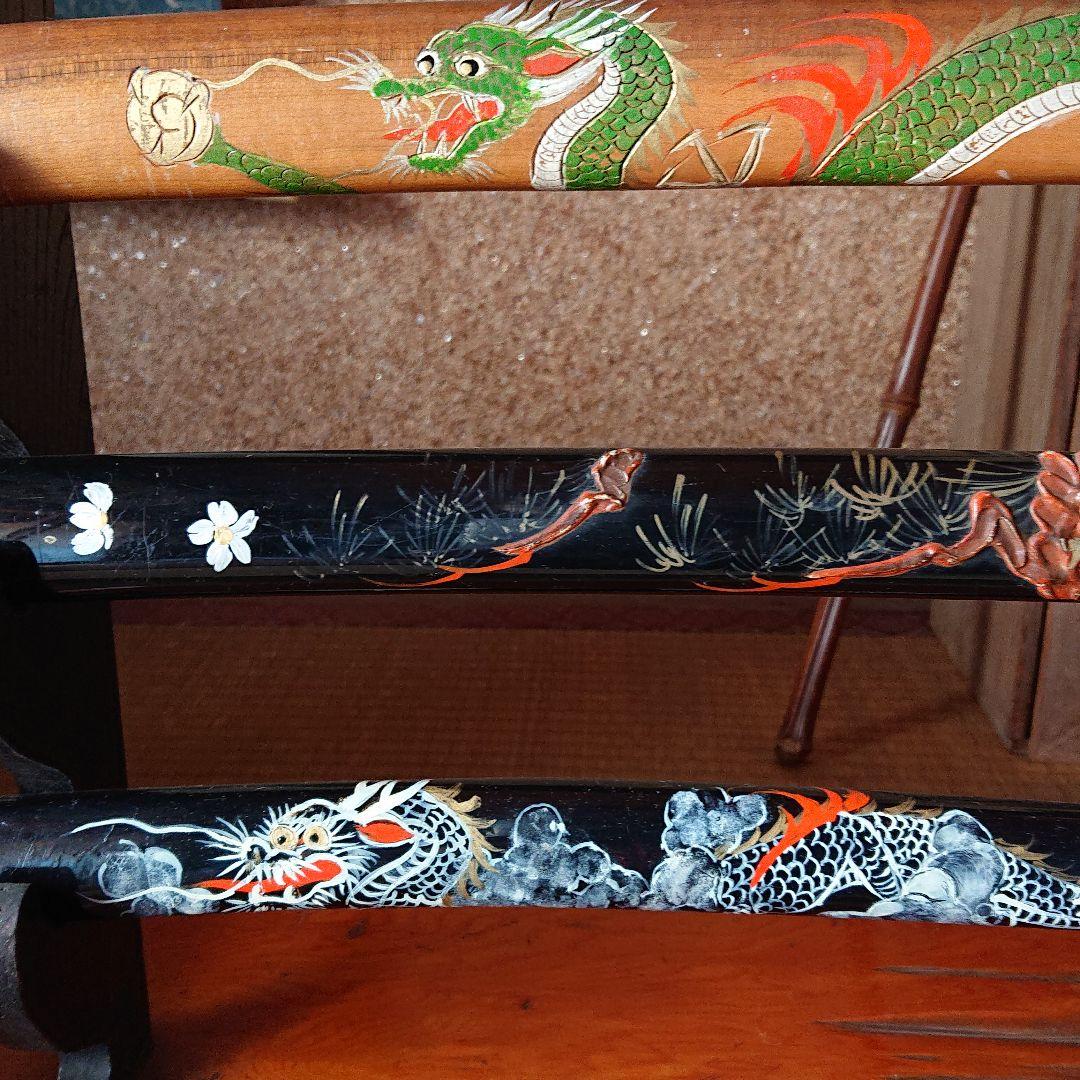 手彫り 手書き 刀のさや ８本セット