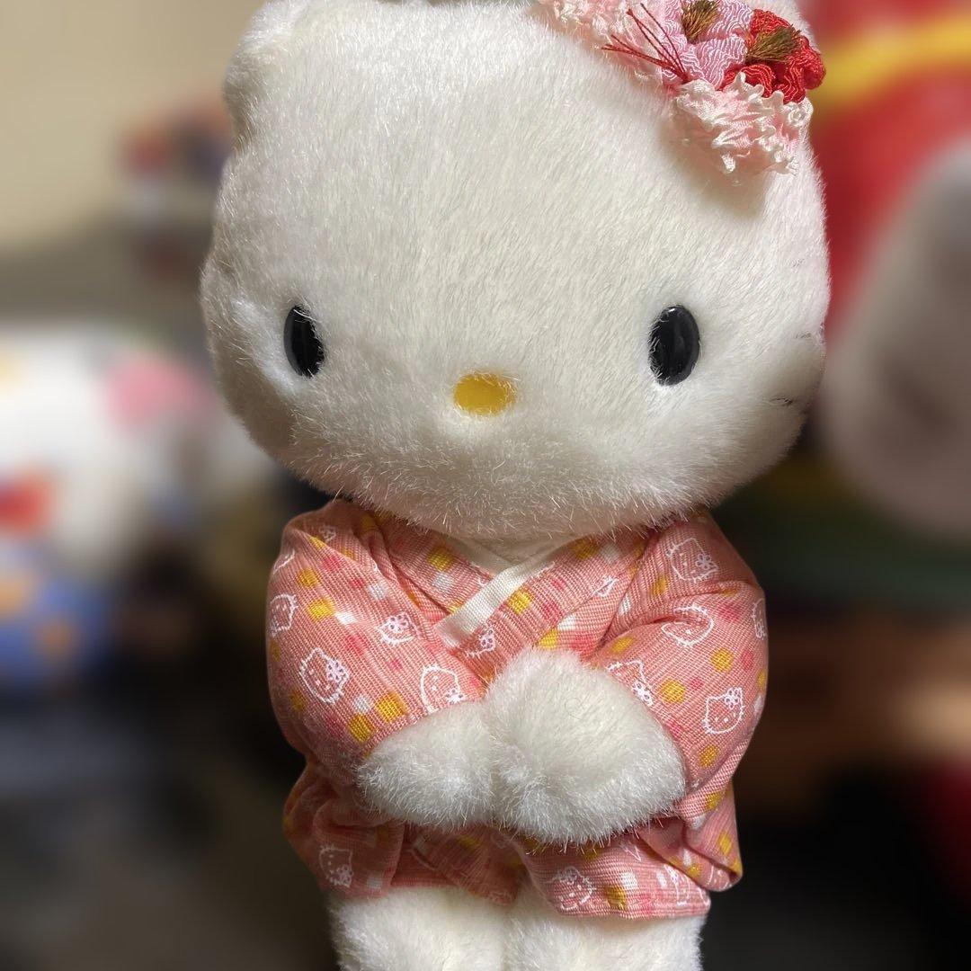 ハローキティ着物、浴衣ぬいぐるみ