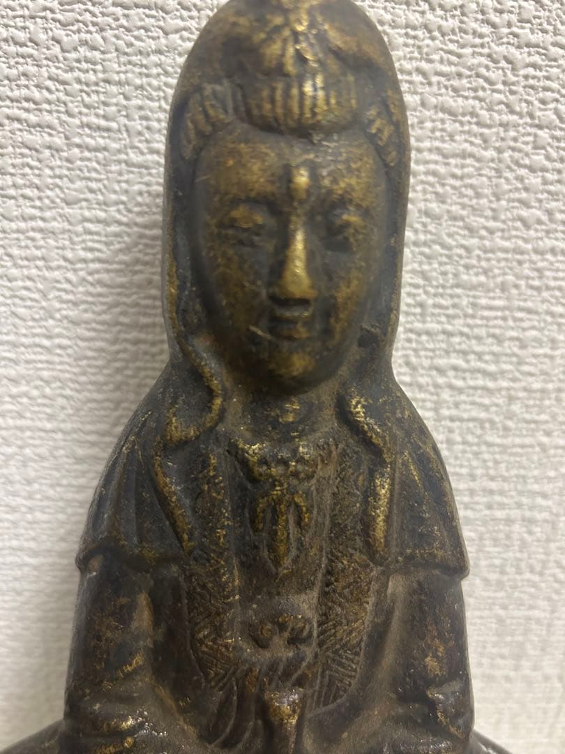 古佛像，時代物，在銘，古銅製