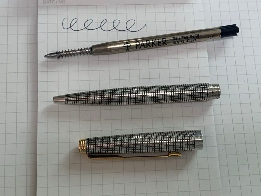 PARKER 75 初期万年筆とボールペンのセット　スターリングシルバー