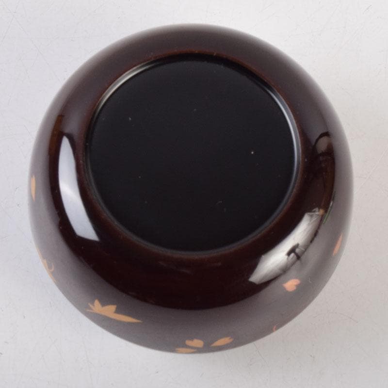 茶道具　玉泉作　春秋蒔絵　平棗　共箱　V　8736