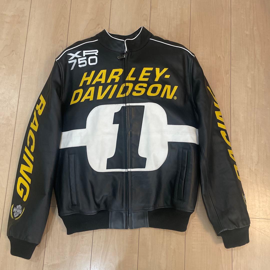 【新品未使用】ハーレーダビッドソン　レザージャケット　レーシング　本革　ブラック