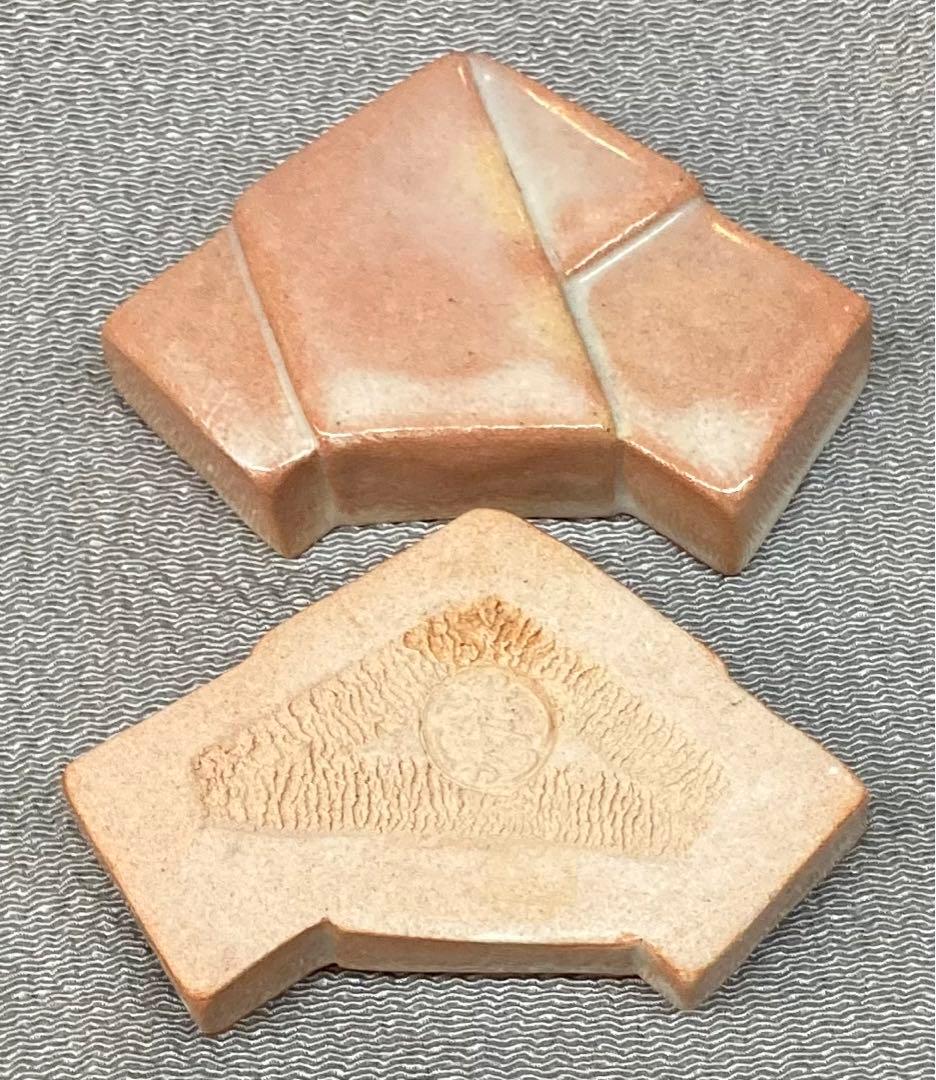 B178s  「萩 結文香合」十二代田原陶兵衛造　共布共箱　萩焼深川本窯