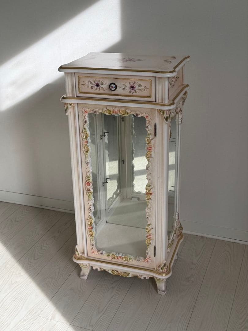 ロココ調 アンティーク イタリア ショーケースキャビネット