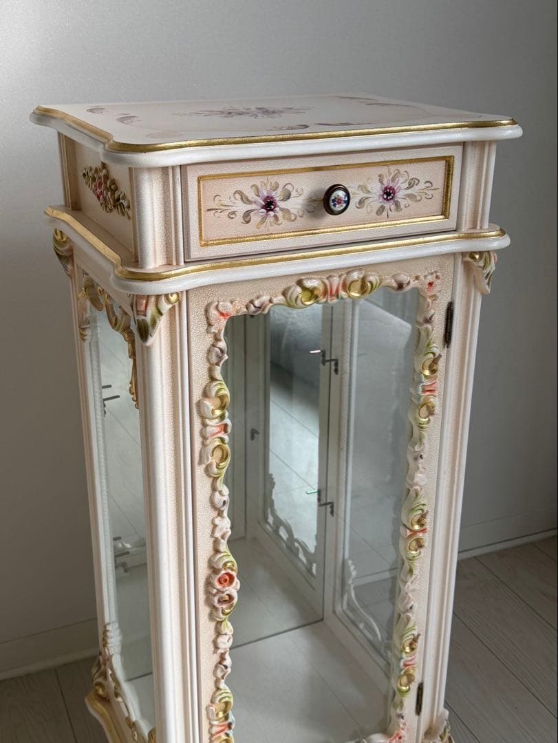 ロココ調 アンティーク イタリア ショーケースキャビネット