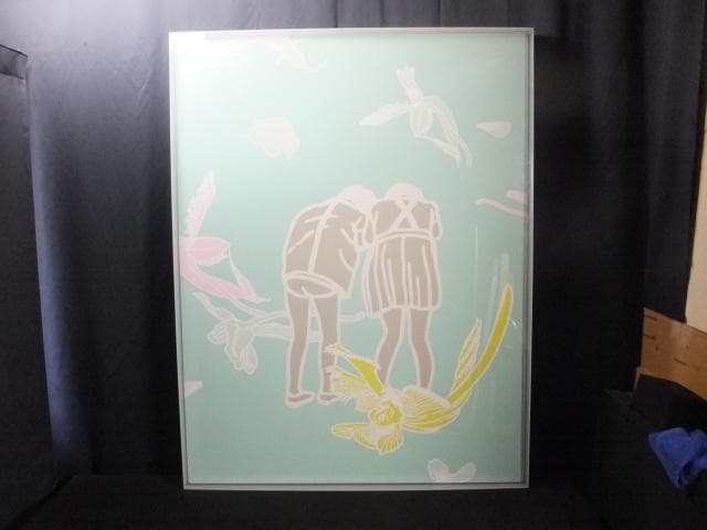 《お引取限定》ヤン・ヒ　直筆サイン『Wooosh～～』アクリル絵具 0718M