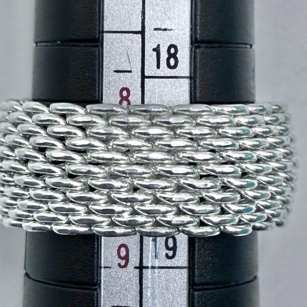 【大きいサイズ】ティファニー 18号 サマセットリング シルバー 指輪 美品