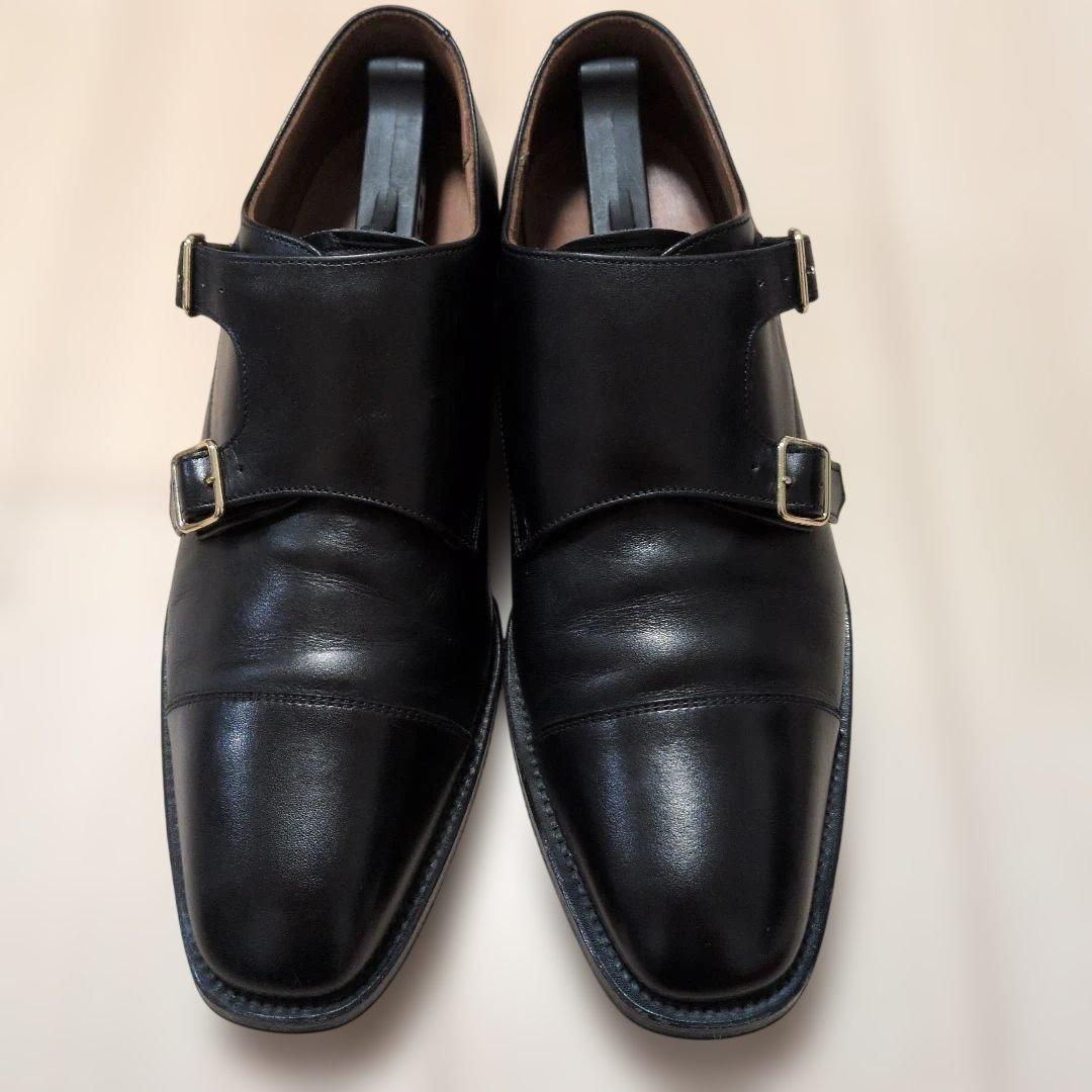 REGAL黒 ダブルモンクストラップ レザーシューズ