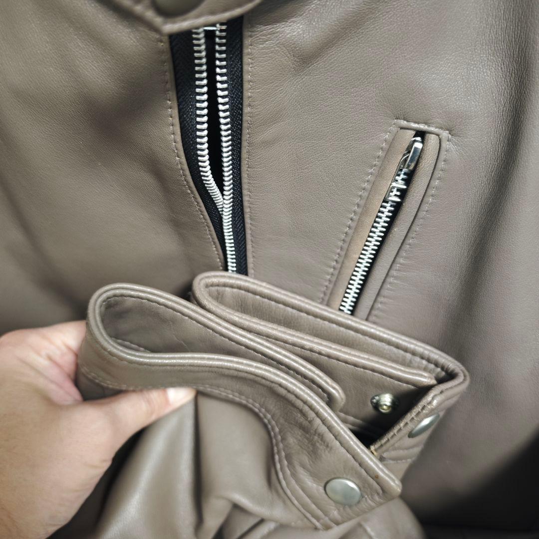 Rattletrap レザーシングルライダース グレー Lサイズ 美品