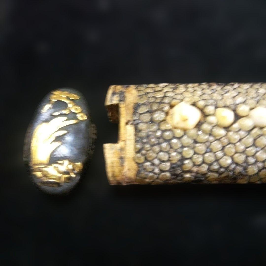 時代短刀の柄前