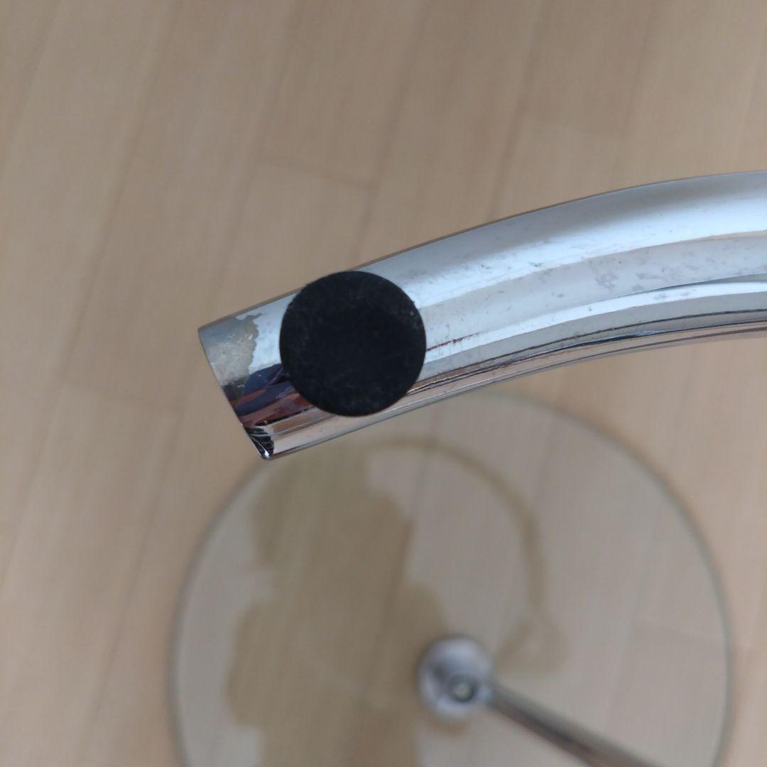 お値下げ　IDC大塚ガラスラウンド サイドテーブル