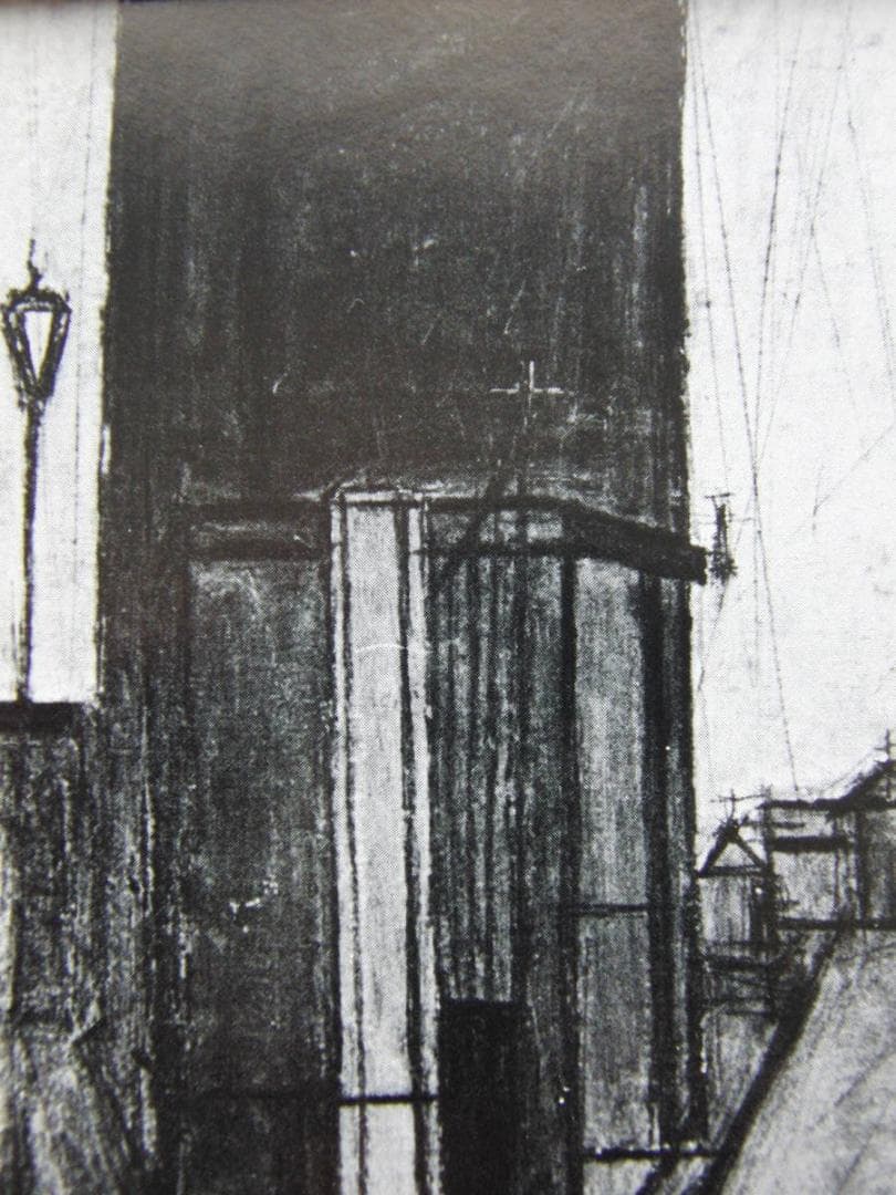 ベルナール・ビュッフェ、「Cimetiere」、希少画集の額装画、人気作品