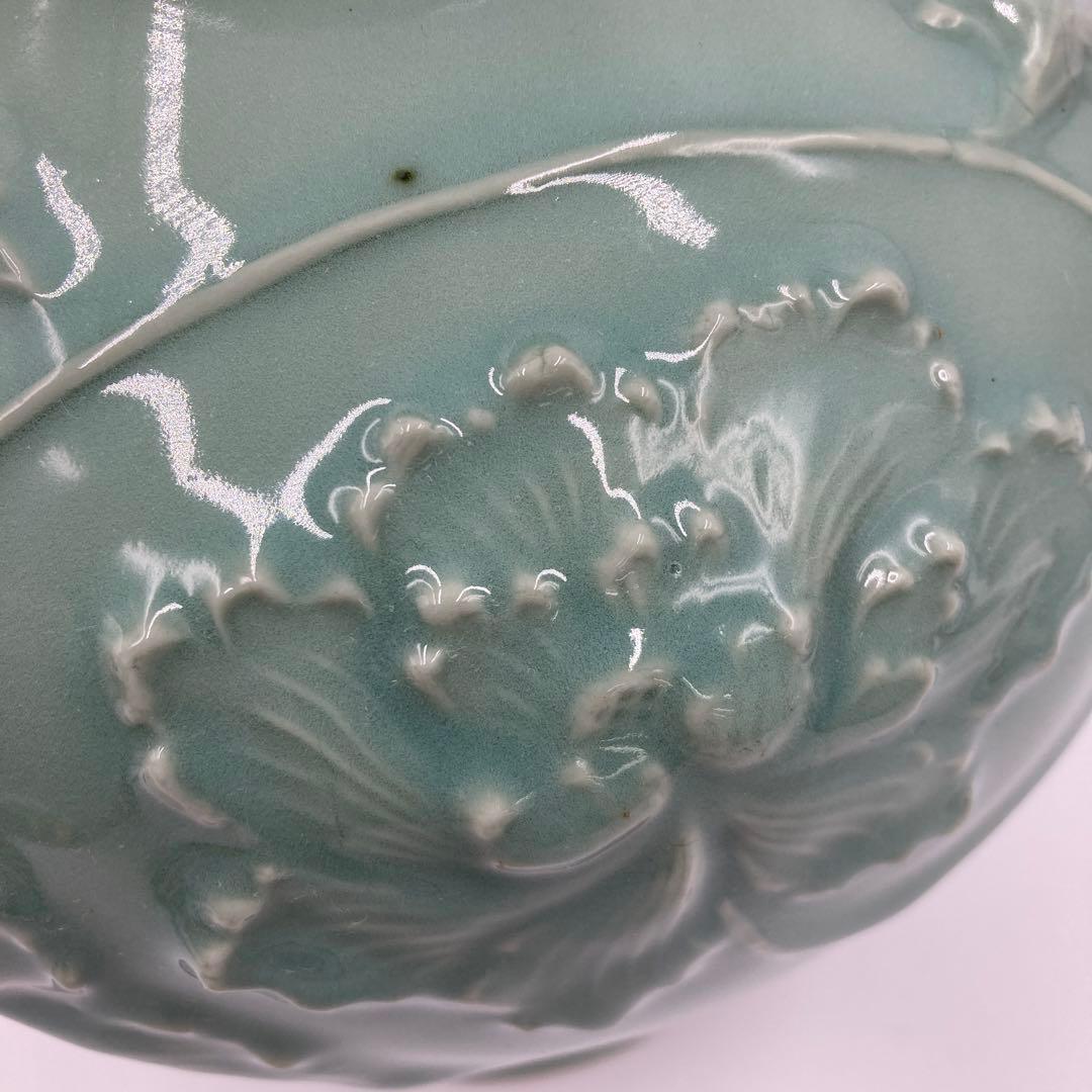 初代 宮永東山 明治−大正 青磁　(保管番号) Xガ7798