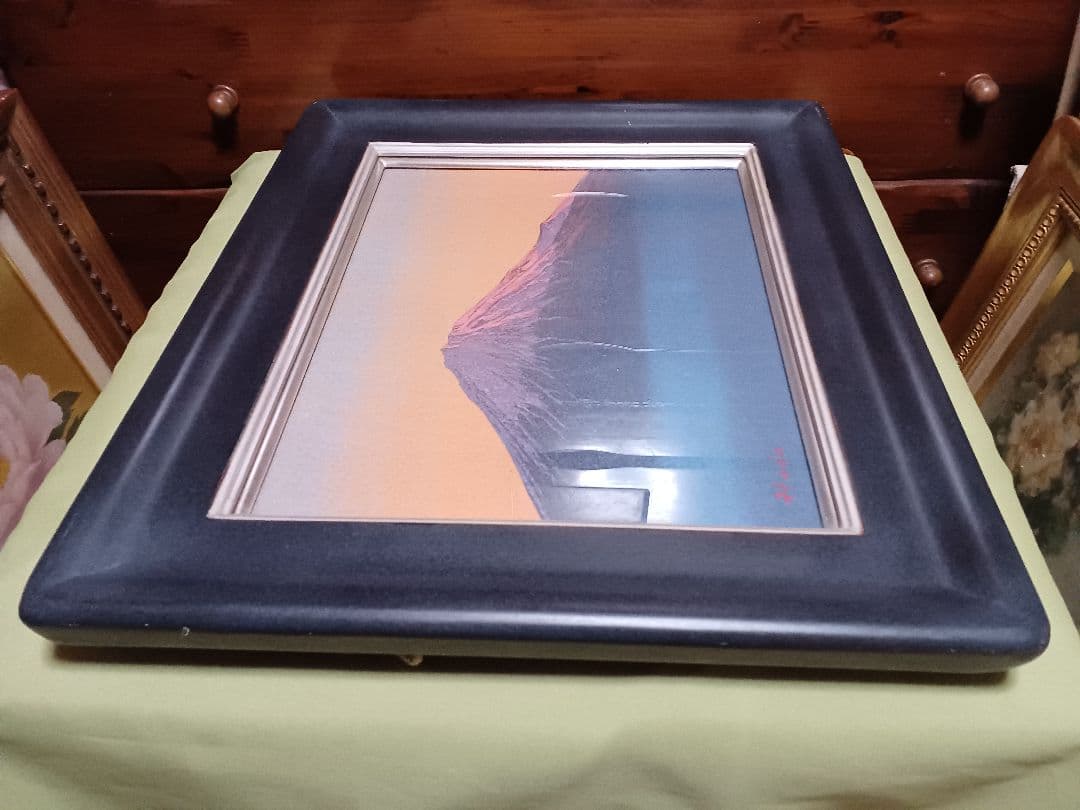 羽田裕 「霊峰富士」 油彩F6号 　十騎会々員 　点描リアリズム　ホキ美術館所蔵