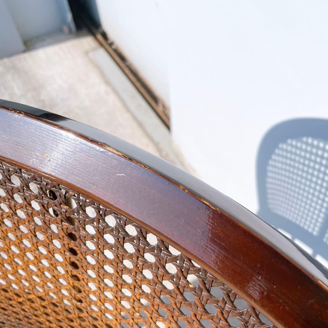 オールドカリモク コロニアル 花柄 ベロア アームチェア ダイニングチェア