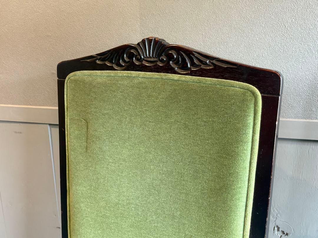 緑色のクラシックダイニングチェア2脚セット チェア③ アンティーク