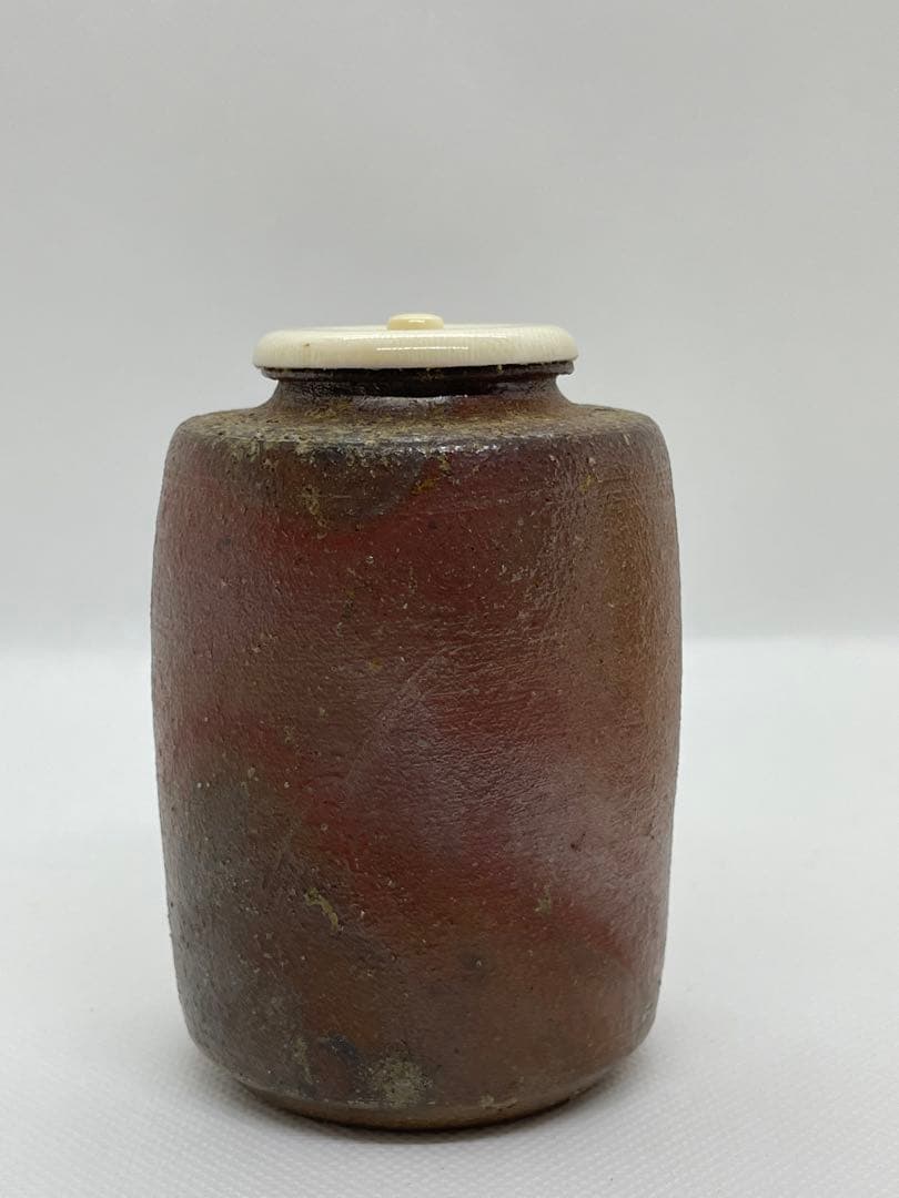 【茶道具】笹田有祥　模六条肩衝茶入　共箱　中興名物写