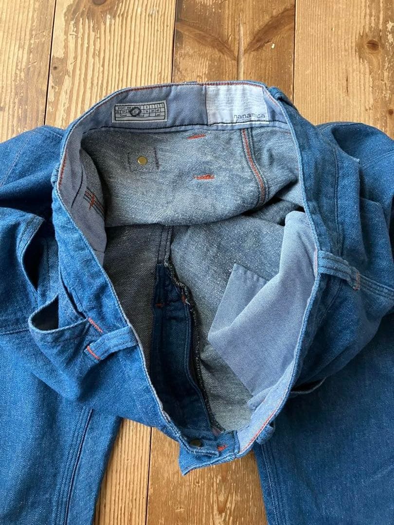 nanamica ナナミカ デニム サルエルパンツ W32 日本製 カーゴパンツ