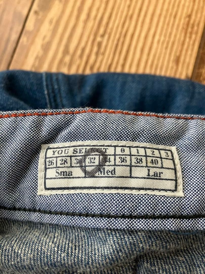 nanamica ナナミカ デニム サルエルパンツ W32 日本製 カーゴパンツ