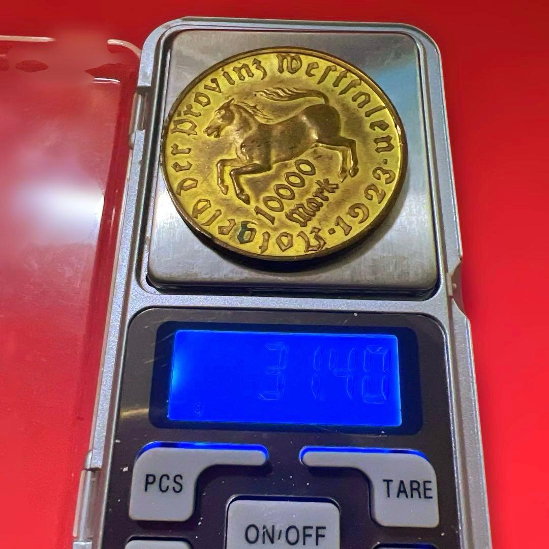 【激レア】1923年 10000マルク ノートゲルト ブロンズ重量版 ドイツ