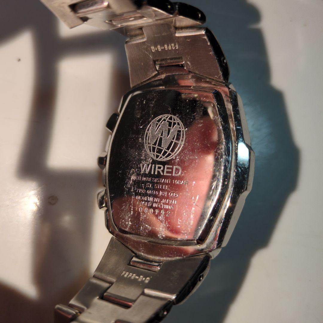 WIRED クロノグラフ腕時計 2個セット 文字盤青と紫