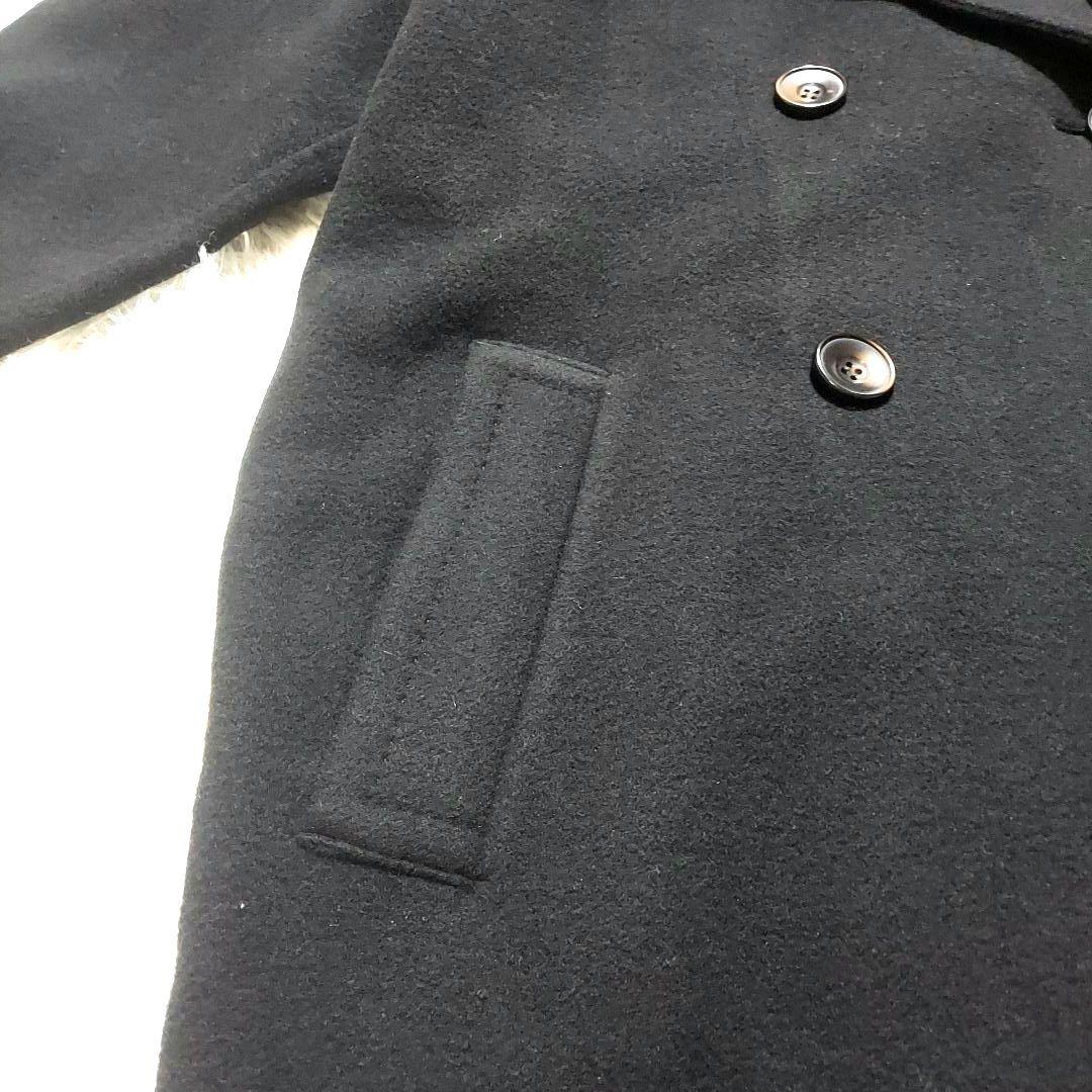 アダムエロペ　オーバーサイズ　チェスターコート　シルク混　ダブル　ロングコート